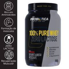 100% PURE WHEY ZERO LACTOSE 900G - PROBIÓTICA