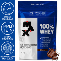 100% WHEY 900G REFIL - MAX TITANIUM