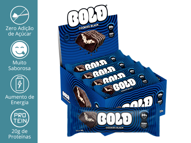 BOLD BAR 12UN DE 60G (20G DE PROTEÍNAS)