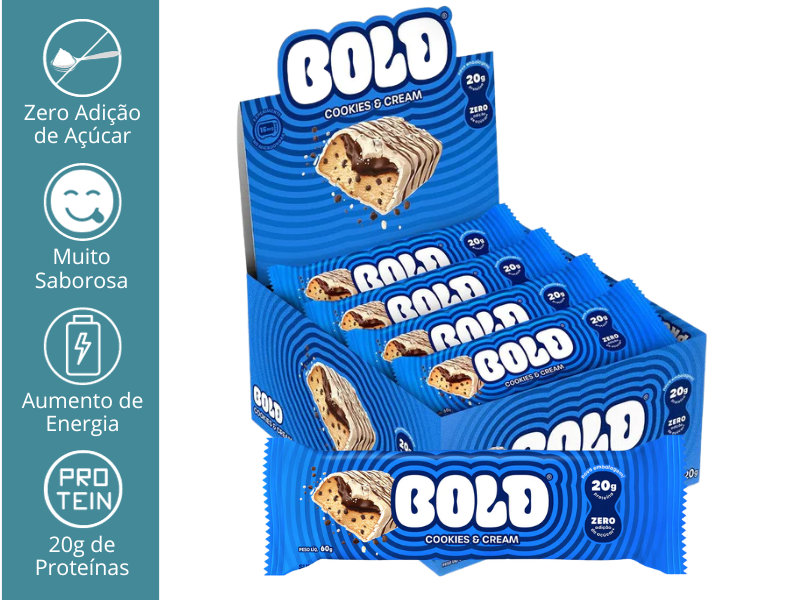 BOLD BAR 12UN DE 60G (20G DE PROTEÍNAS)