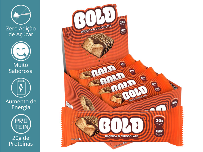 BOLD BAR 12UN DE 60G (20G DE PROTEÍNAS)