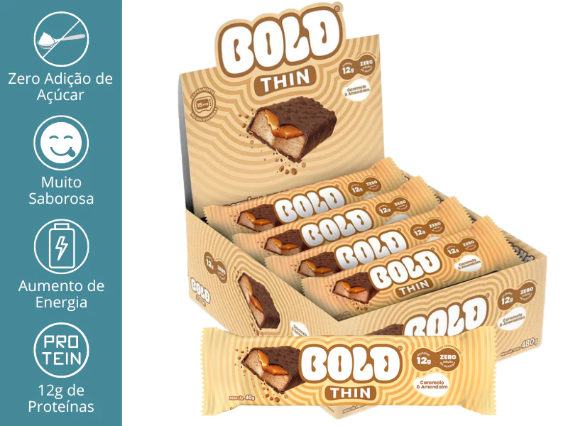 BOLD THIN 12UN DE 40G (12G DE PROTEÍNAS)