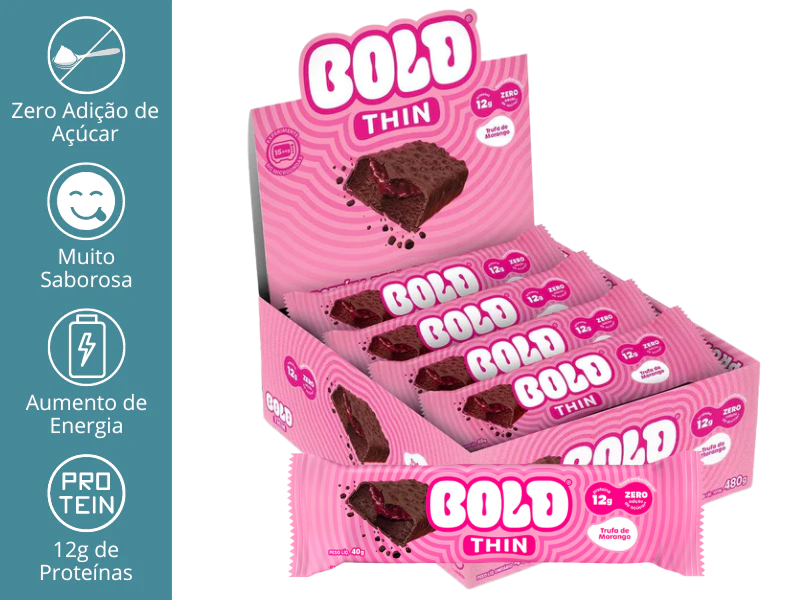 BOLD THIN 12UN DE 40G (12G DE PROTEÍNAS)