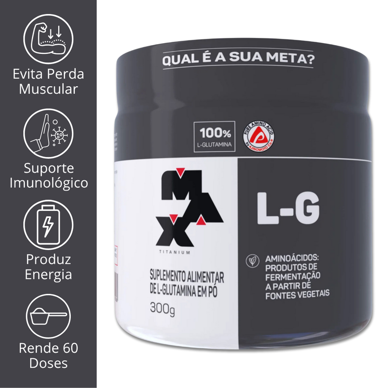 L-GLUTAMINA 300G - MAX TITANIUM