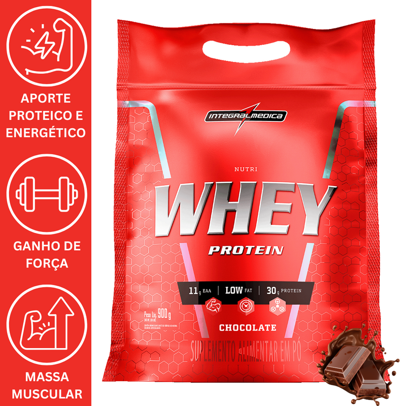 NUTRI WHEY PROTEIN 900G REFIL - INTEGRALMEDICA