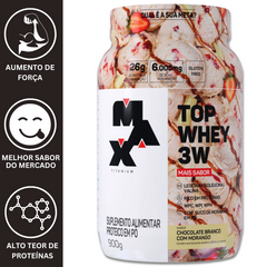 TOP WHEY 3W GOURMET 900G  - MAX TITANIUM