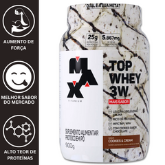 TOP WHEY 3W GOURMET 900G  - MAX TITANIUM