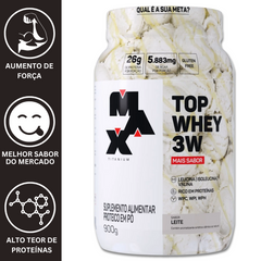 TOP WHEY 3W GOURMET 900G  - MAX TITANIUM