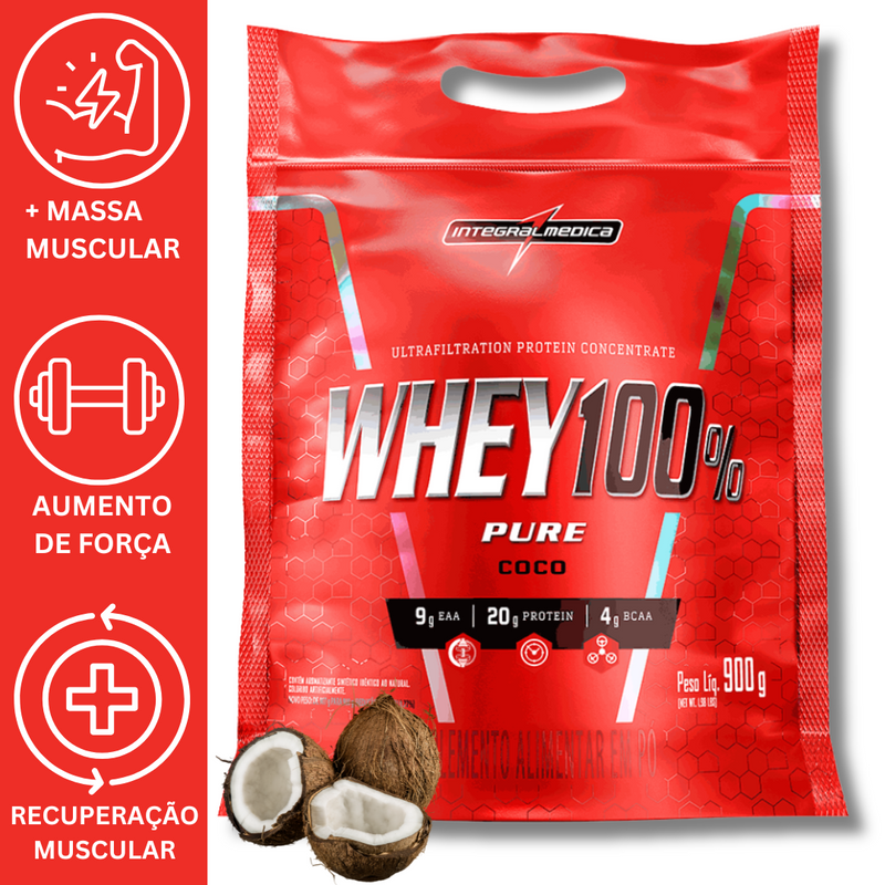 WHEY 100% PURE 900G REFIL - INTEGRALMEDICA