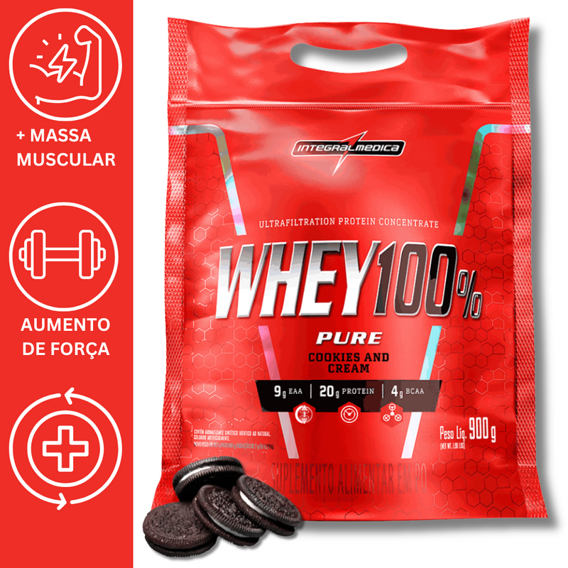 WHEY 100% PURE 900G REFIL - INTEGRALMEDICA