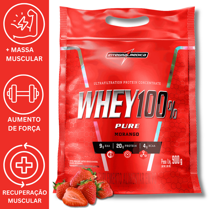 WHEY 100% PURE 900G REFIL - INTEGRALMEDICA