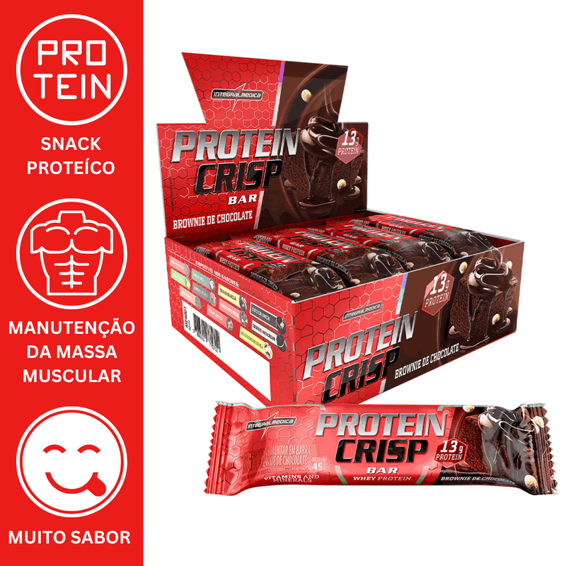 PROTEIN CRISP BAR 12UN 45G - INTEGRALMEDICA