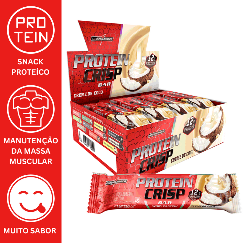 PROTEIN CRISP BAR 12UN 45G - INTEGRALMEDICA