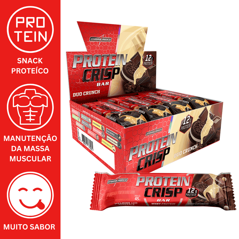 PROTEIN CRISP BAR 12UN 45G - INTEGRALMEDICA