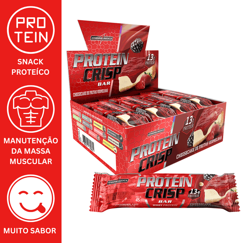 PROTEIN CRISP BAR 12UN 45G - INTEGRALMEDICA