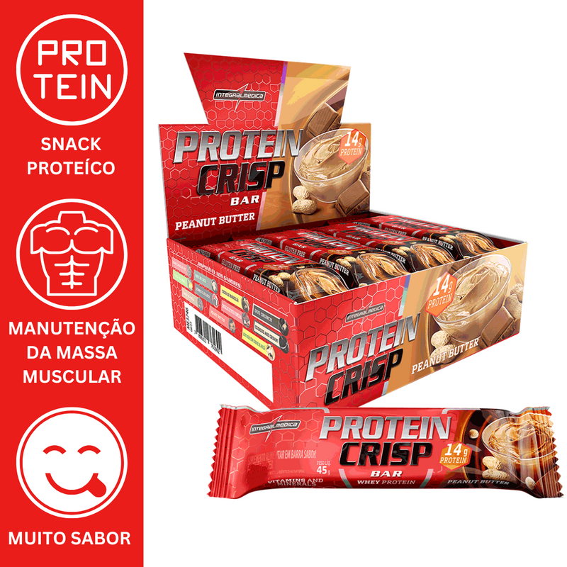 PROTEIN CRISP BAR 12UN 45G - INTEGRALMEDICA
