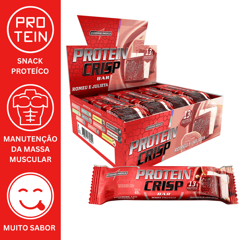 PROTEIN CRISP BAR 12UN 45G - INTEGRALMEDICA