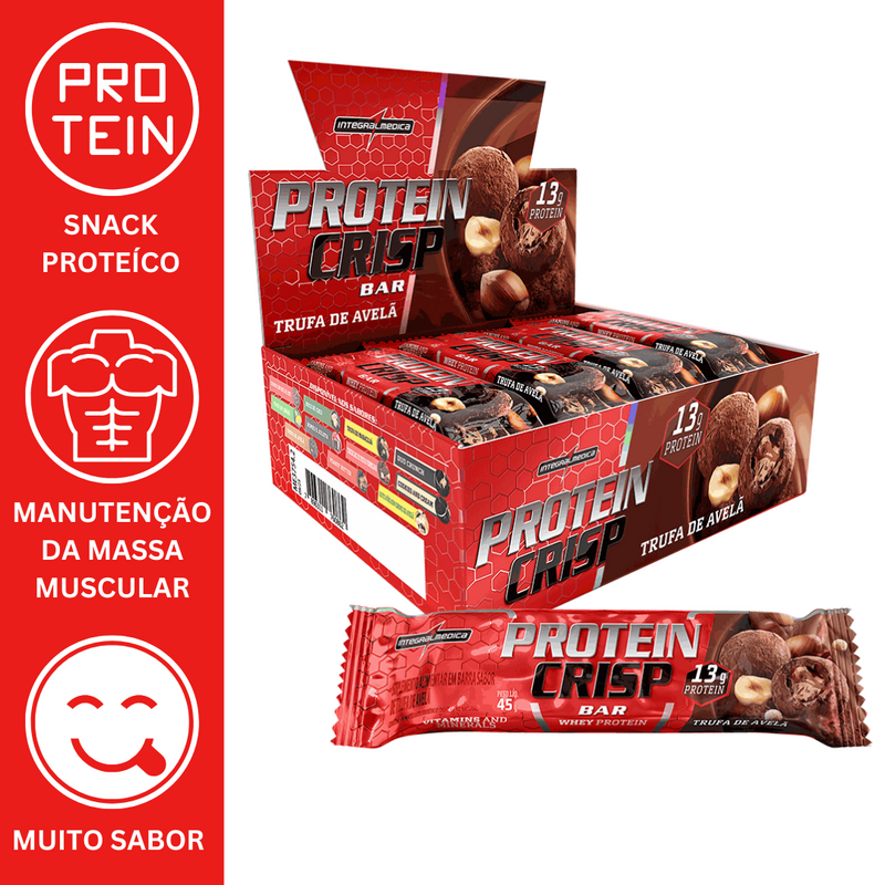PROTEIN CRISP BAR 12UN 45G - INTEGRALMEDICA