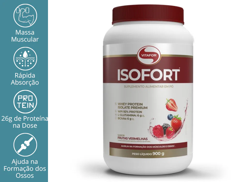 WHEY ISOLADO ISOFORT 900G - VITAFOR