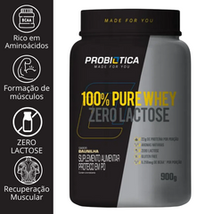 100% PURE WHEY ZERO LACTOSE 900G - PROBIÓTICA