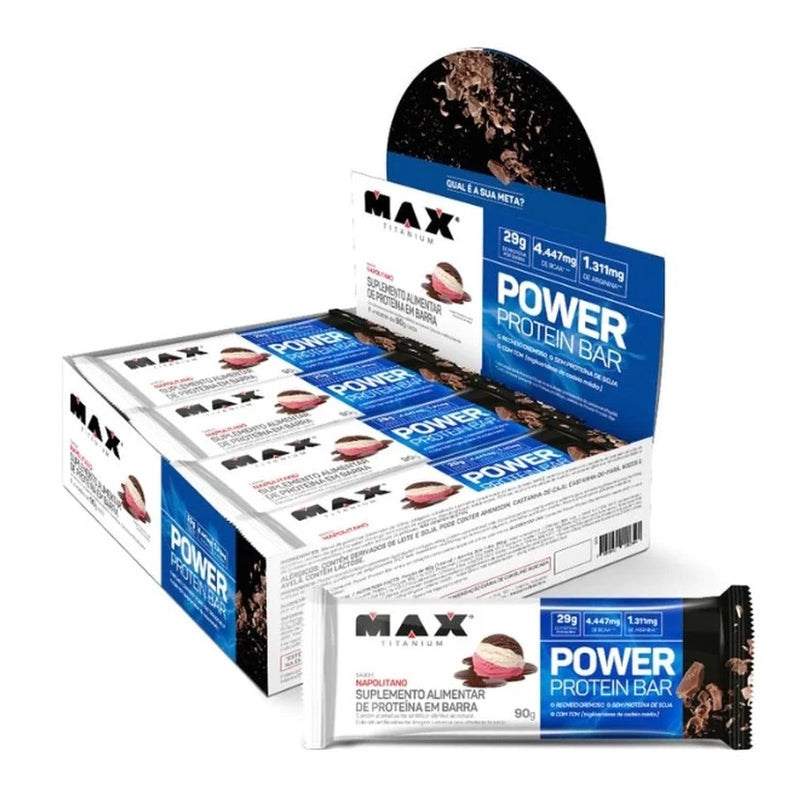 POWER PROTEIN BAR DARK 8UN 90G - MAX TITANIUM