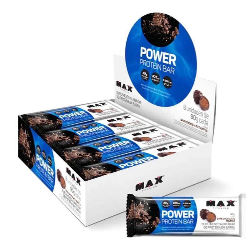 POWER PROTEIN BAR DARK 8UN 90G - MAX TITANIUM