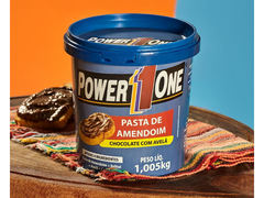 PASTA DE AMENDOIM CHOCOLATE COM AVELÃ 1KG - POWER1ONE