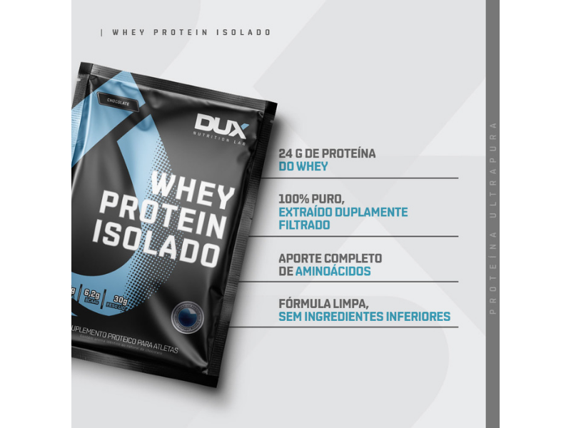 WHEY PROTEIN ISOLADO 10X30G SACHE - DUX NUTRITION