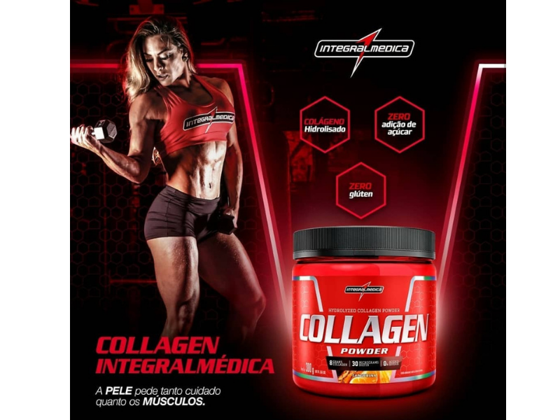 COLÁGENO POWDER 300G - INTEGRALMEDICA - www.outletsuplementos.com.br