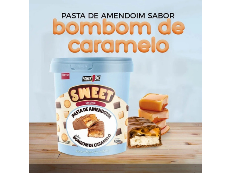 PASTA DE AMENDOIM SWEET 500G - POWER1ONE