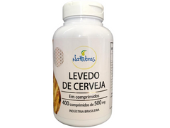 LEVEDO DE CERVEJA 500MG 400COMP - NATTUBRAS - www.outletsuplementos.com.br