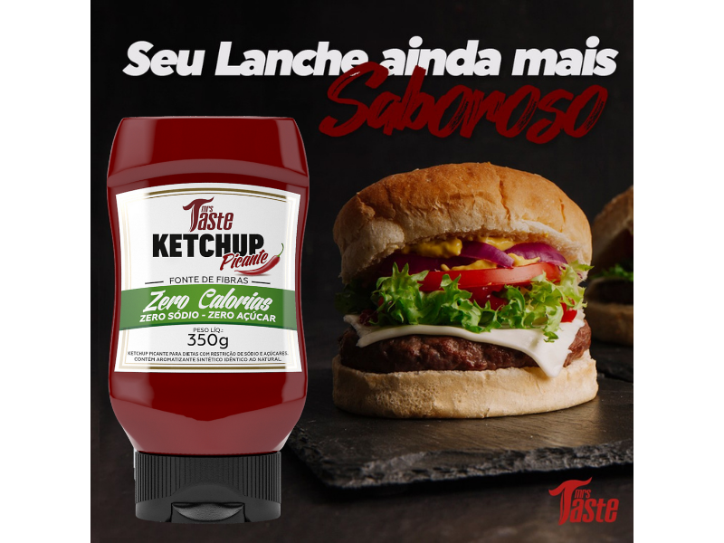KETCHUP PICANTE 350G - MRS TASTE - www.outletsuplementos.com.br
