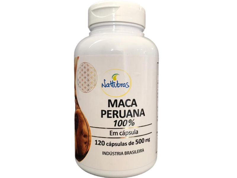 MACA PERUANA 500MG 120CAPS - NATTUBRAS - www.outletsuplementos.com.br