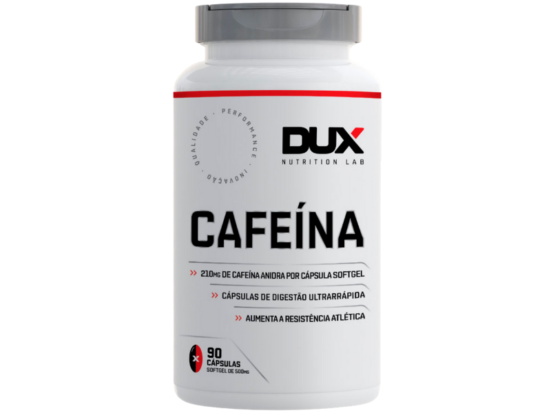 CAFEÍNA ANIDRA 90CAPS 500MG (210MG POR CAPS) - DUX NUTRITION - www.outletsuplementos.com.br