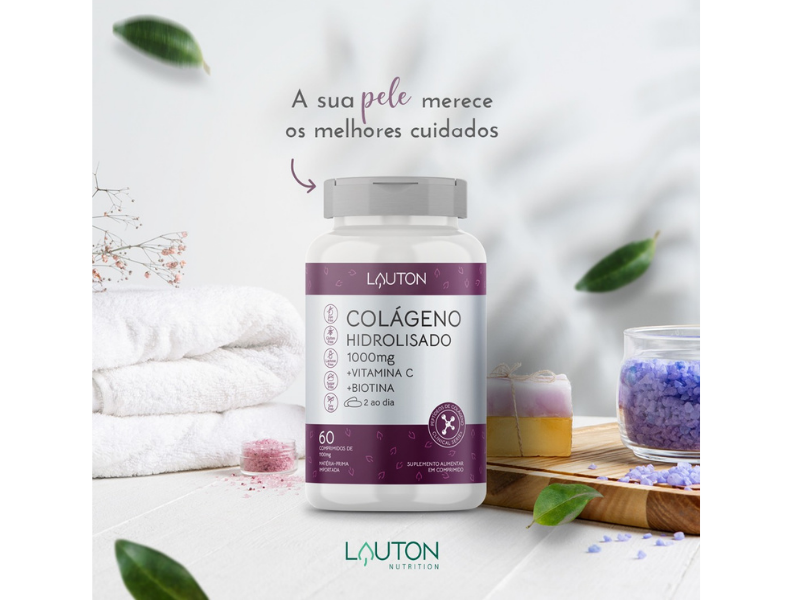 COLAGENO HIDROLISADO 1000MG 60CAPS -LAUTON - www.outletsuplementos.com.br