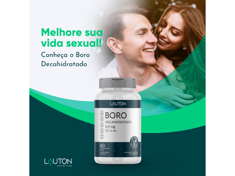 BORO DECAHIDRATADO 8,0MG 60CAPS - LAUTON - www.outletsuplementos.com.br