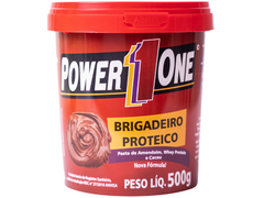 BRIGADEIRO PROTEICO PASTA DE AMENDOIM WHEY PROTEIN E CACAU 500G - POWER1ONE - www.outletsuplementos.com.br