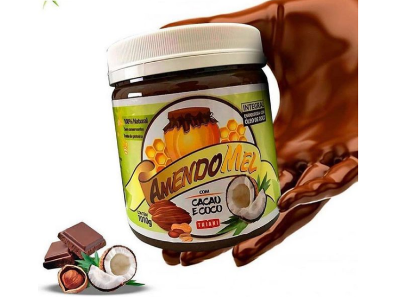 AMENDOMEL COM CACAU E COCO 500G - THIANI - www.outletsuplementos.com.br