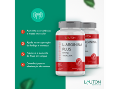 L-ARGININA PLUS 500MG 60CAPS -LAUTON - www.outletsuplementos.com.br