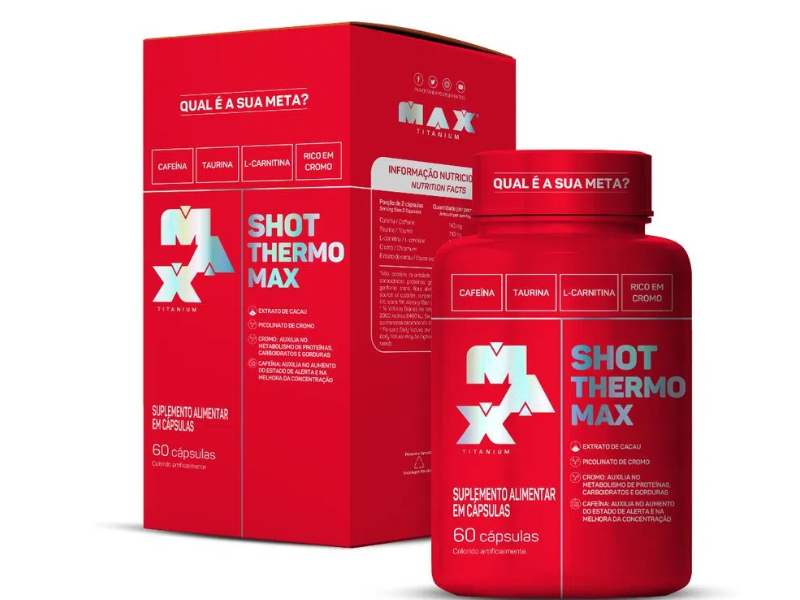 SHOT THERMO MAX 600MG 60CAPS - MAX TITANIUM