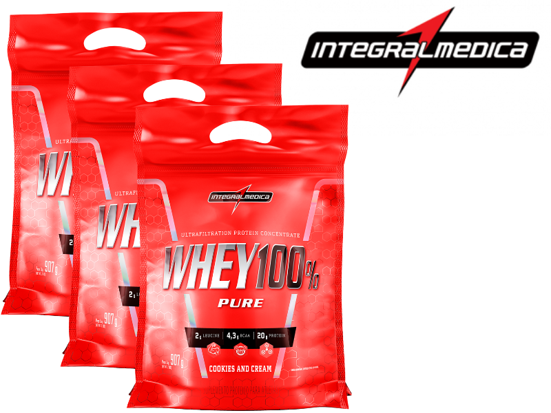 WHEY 100% PURE 1,8KG REFIL - INTEGRALMEDICA