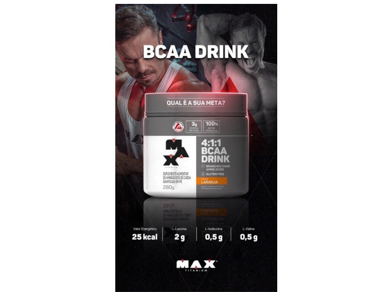 4:1:1 BCAA DRINK 280G - MAX TITANIUM - www.outletsuplementos.com.br