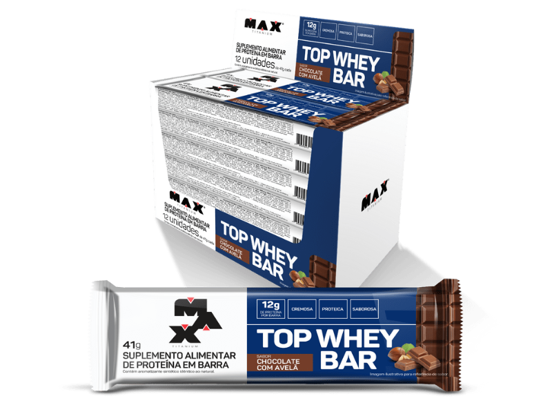 TOP WHEY BAR 12UN 41G - MAX TITANIUM