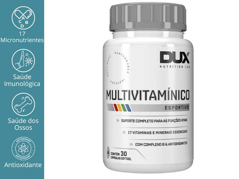 MULTIVITAMÍNICO 30CAPS 500MG - DUX NUTRITION