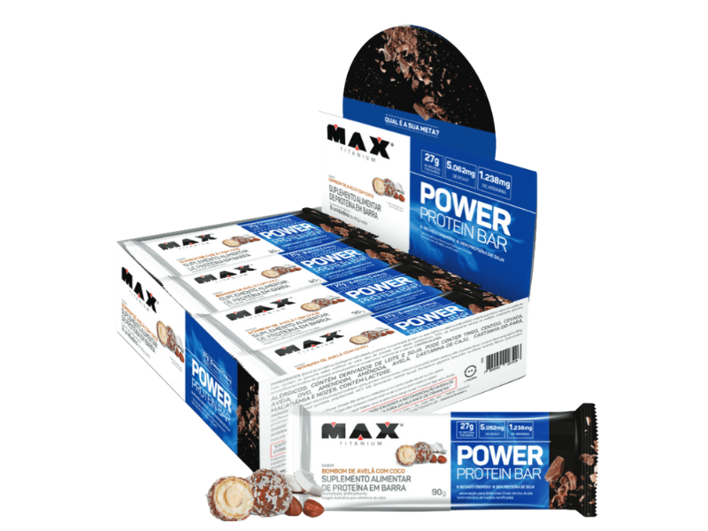 POWER PROTEIN BAR DARK 8UN 90G - MAX TITANIUM