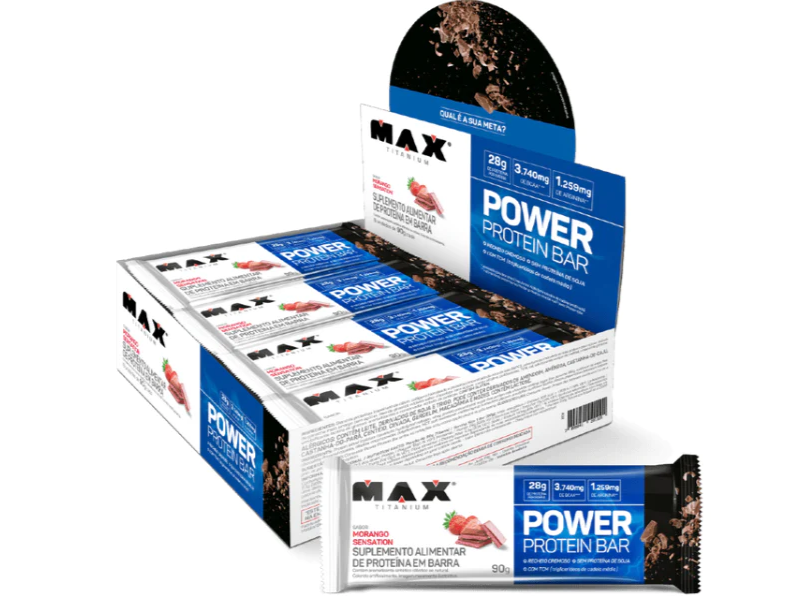 POWER PROTEIN BAR DARK 8UN 90G - MAX TITANIUM