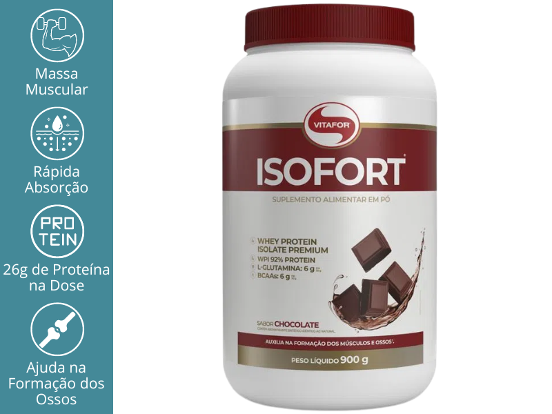 WHEY ISOLADO ISOFORT 900G - VITAFOR