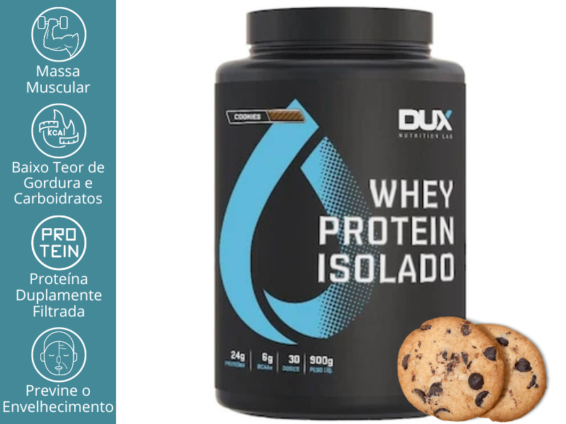 WHEY PROTEIN ISOLADO 900G - DUX NUTRITION